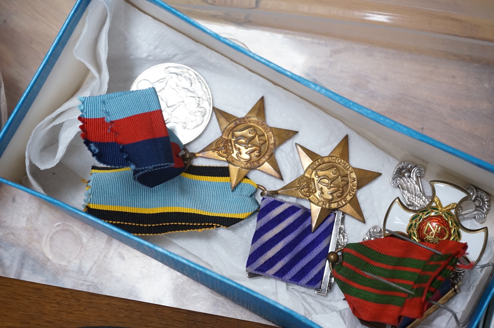 An RAF archive including a WWII DFC medal group awarded to Wing Commander Richard Douglas Speare, comprising; the Distinguished Flying Medal, Air Crew Europe Star, DSO dated 1944, 1939 to 1945 Star, 1939 to 1945 Medal, a